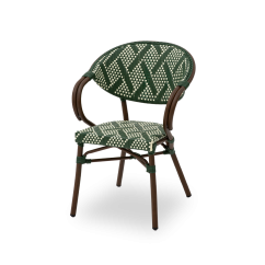Technoratanová stolička CAMILLO zelená