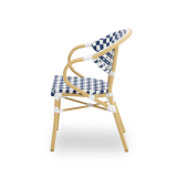 Technoratanová stolička CAMILLO modrá