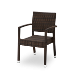 Technoratanová stolička LEONARDO hnedá