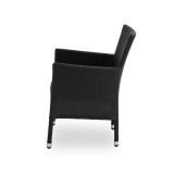 Technoratanová stolička LORENZO čierna