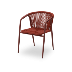 Technoratanová stolička LUIGI červená