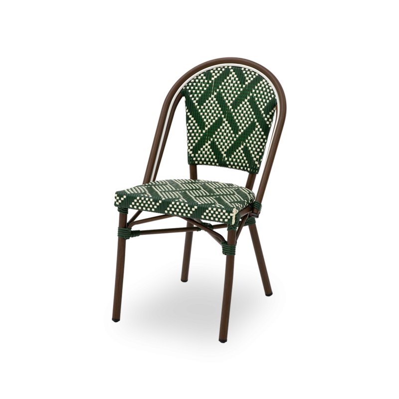 Technoratanová stolička MATTEO zelená