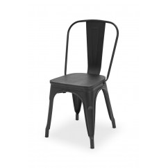 Barová stolička PARIS inšpirované TOLIX s dreveným sedadlom