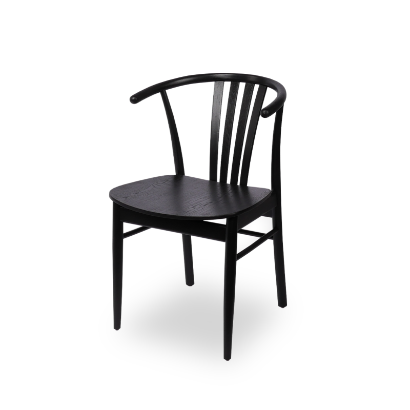 Drevená reštauračná stolička SCANDI čierna